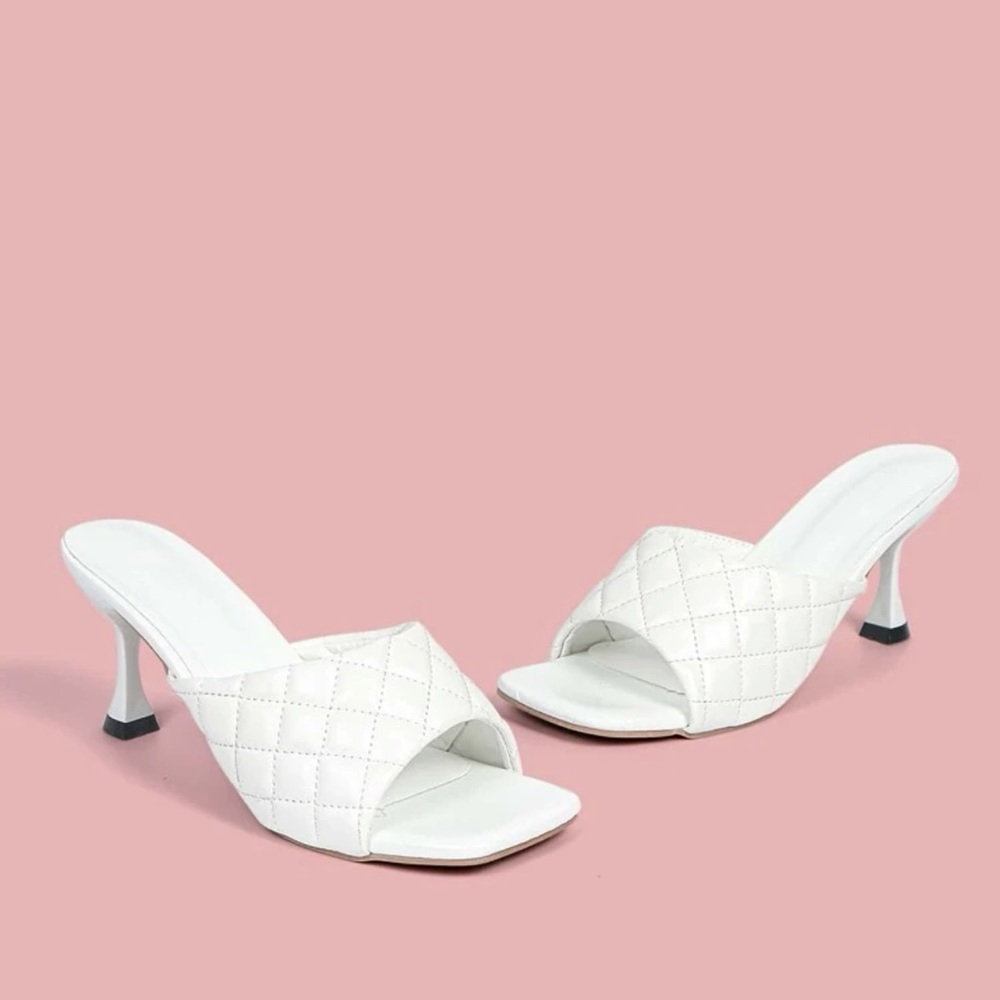 SHEIN white heels
